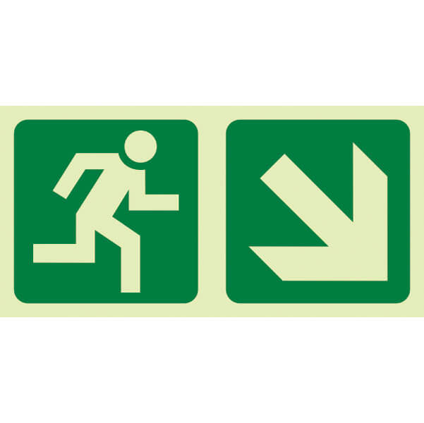 E13–running-man+diagonal-arrow-down -and-right