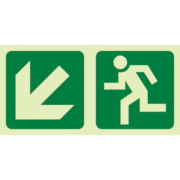 E14–diagonal-arrow-down-and-left+running-man